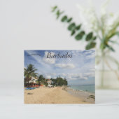 Strand von Barbados Postkarte (Stehend Vorderseite)