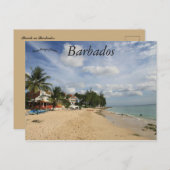 Strand von Barbados Postkarte (Vorne/Hinten)