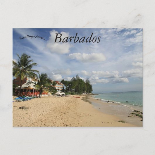 Strand von Barbados Postkarte (Vorderseite)
