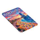 Strand von Barceloneta Spanien Magnet (Rechte Seite)