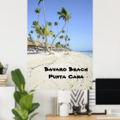 Strand von Bavaro auf der Insel Punta Cana Poster (Heimbüro)