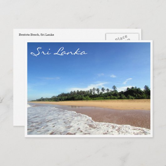 Strand von Bentota Postkarte (Vorne/Hinten)