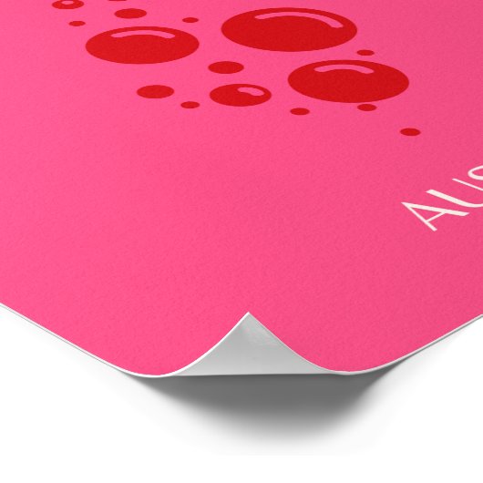 Strand von Bondi, rosa Poster (Ecke)