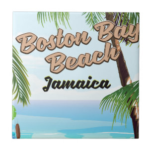 Strand von Boston Bay, Jamaika Fliese