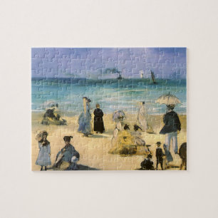Strand von Boulogne von Edouard Manet, Vintage Art Puzzle