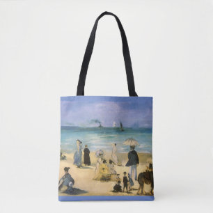 Strand von Boulogne von Edouard Manet, Vintage Art Tasche