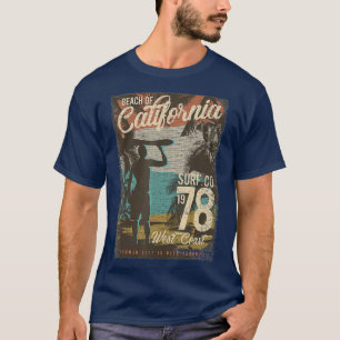 Strand von California Surf 1978 Westküste mit T-Shirt