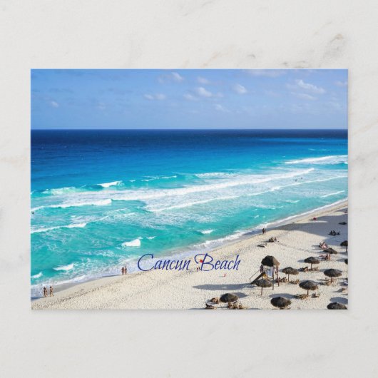 Strand von Cancun, Mexiko Postkarte (Vorderseite)