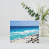 Strand von Cancun, Mexiko Postkarte (Stehend Vorderseite)
