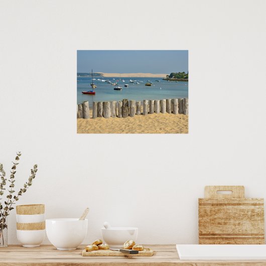 Strand von Cap-Ferret in Frankreich Poster (Küche)