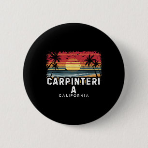 Strand von Carpinteria Kalifornien Surfbrett Stran Button