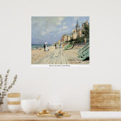 Strand von Claude Monet in Trouville Poster (Küche)