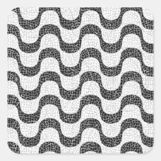 Strand von Copacabana Quadratischer Aufkleber (Vorderseite)