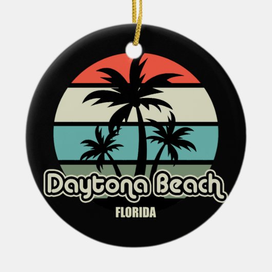 Strand von Daytona, Florida Keramik Ornament (Vorne)