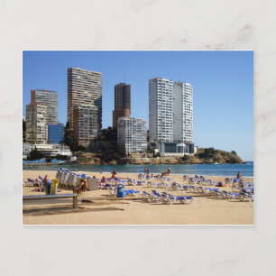 Strand von dem Osten von Benidorm Postkarte