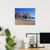 Strand von dem Osten von Benidorm, Spanien, Poster (Heimbüro)