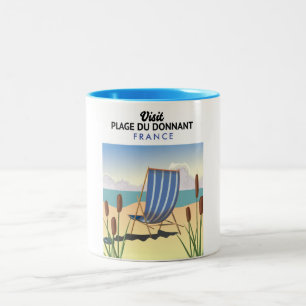 Strand von Donnant Frankreich Zweifarbige Tasse