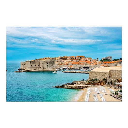 Strand von Dubrovnik Fotodruck (Vorne)