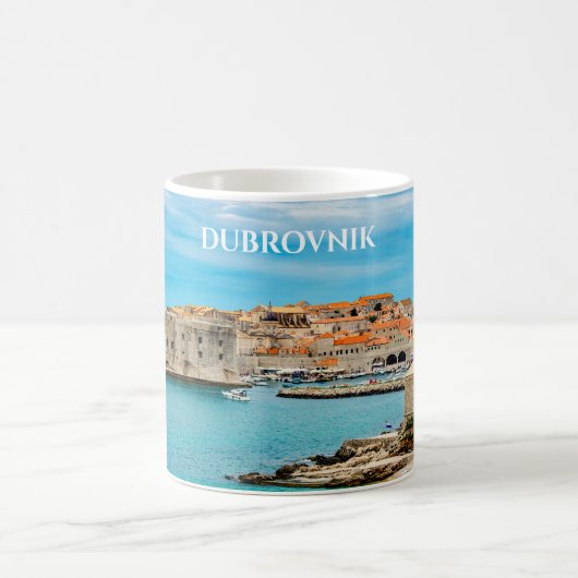 Strand von Dubrovnik Kaffeetasse (Mittel)
