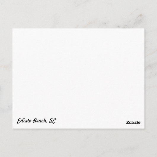 Strand von Edisto, South Carolina Postkarte (Rückseite)