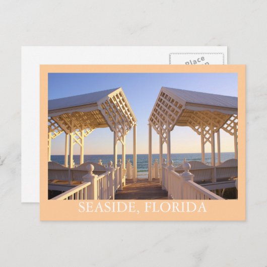 Strand von Florida Pavillon Anfahrt Postkarte (Vorne/Hinten)