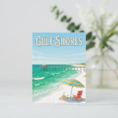 Strand von Gulf Shores Postkarte (Stehend Vorderseite)