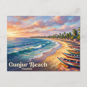 Strand von Gunjur Village Gambia Postkarte