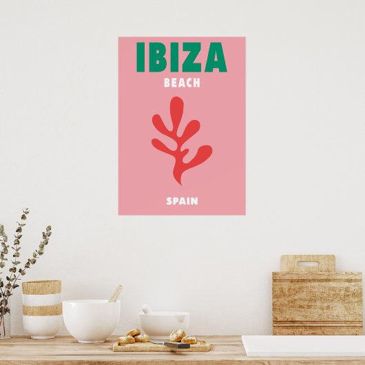 Strand von Ibiza Poster (Küche)