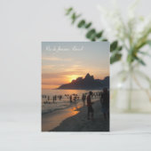 Strand von Ipanema, Rio de Janeiro, Brasilien. Postkarte (Stehend Vorderseite)