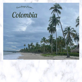 Strand von La Guajira Kolumbien Postkarte