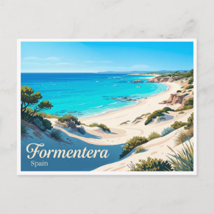 Strand von Llevant Formentera Spanien Postkarte