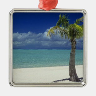 Strand von Matira auf der Insel Bora Bora, 2 Ornament Aus Metall