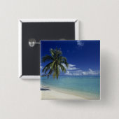 Strand von Matira auf der Insel Bora Bora, Button (Vorne & Hinten)