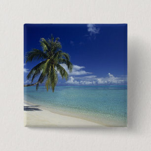 Strand von Matira auf der Insel Bora Bora, Button