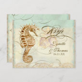 Strand von Meerpferden - UAWG Response Postcard Einladungspostkarte (Vorne/Hinten)