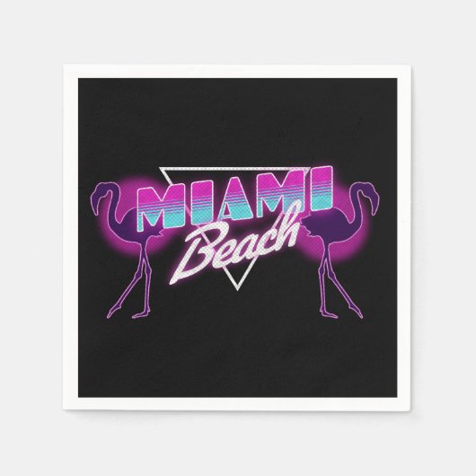 Strand von Miami Serviette (Vorderseite)