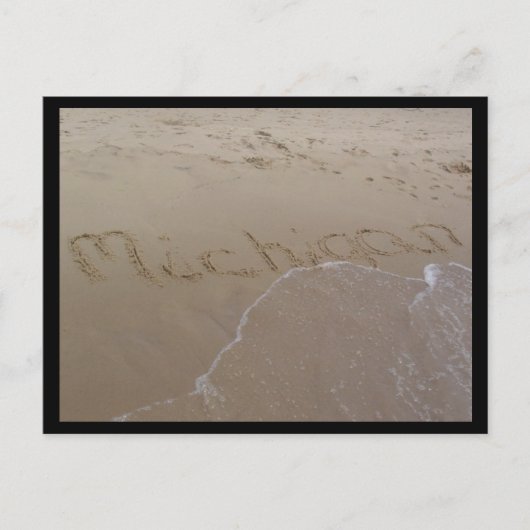 Strand von Michigan Postkarte (Vorderseite)