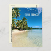 Strand von Mo'orea Französisch-Polynesien Postkarte (Vorne/Hinten)