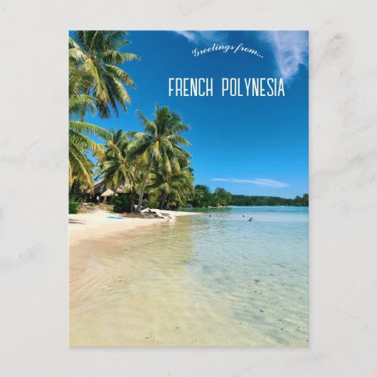 Strand von Mo'orea Französisch-Polynesien Postkarte (Vorderseite)