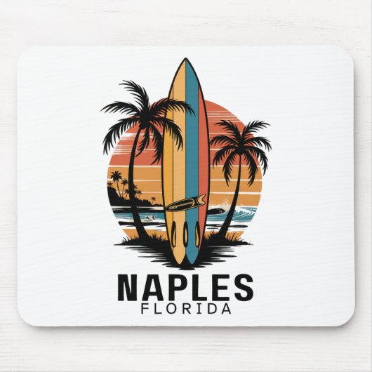 Strand von Neapel Florida Surfen Surfer _1 Mousepad (Vorne)