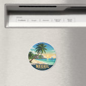 Strand von Negril Jamaika Magnet (In Situ (Geschirrspüler))