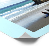 Strand von Newquay in Cornwall Poster (Ecke)