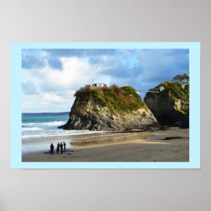 Strand von Newquay in Cornwall Poster
