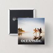 Strand von Oceanside Button (Vorne & Hinten)