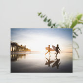 Strand von Oceanside Dankeskarte (Stehend Vorderseite)