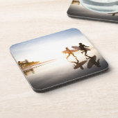 Strand von Oceanside Getränkeuntersetzer (Linke Seite)