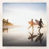 Strand von Oceanside Glasuntersetzer (Vorderseite)