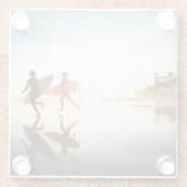 Strand von Oceanside Glasuntersetzer (Rückseite)