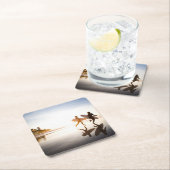 Strand von Oceanside Rechteckiger Pappuntersetzer (Vor Ort)