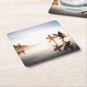 Strand von Oceanside Rechteckiger Pappuntersetzer (angewinkelt)